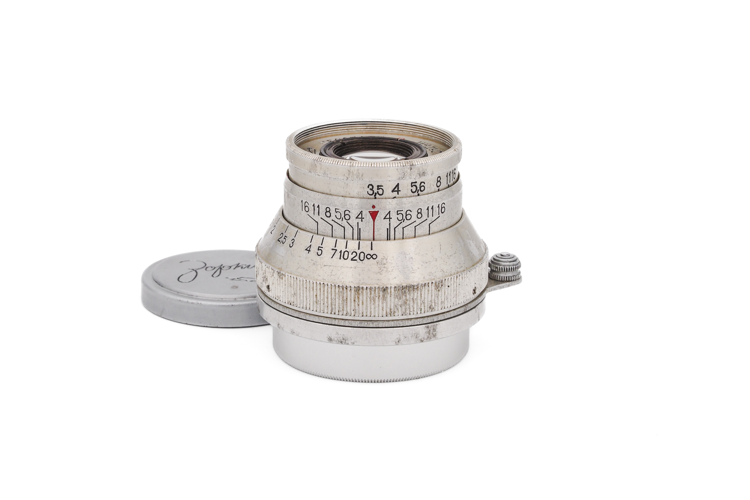 KMZ 50mm f/3.5 Industar-22 Rigid  White Face