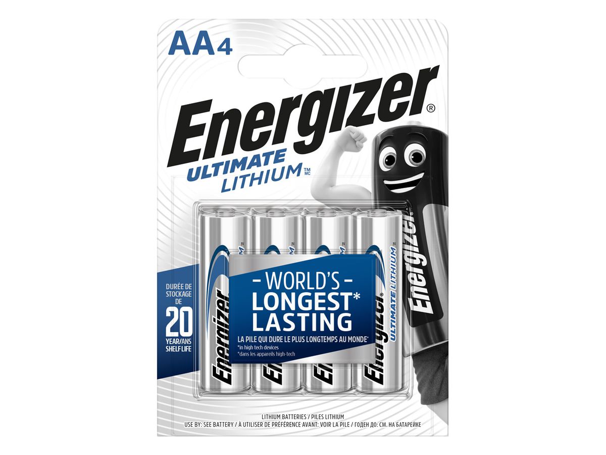 Energizer AA/L91 Ultimate Lithium 4-Pack